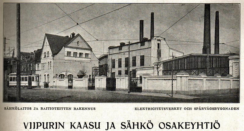 Viipurin raitiovaunuhalli / Vyborg tram depot 1924.