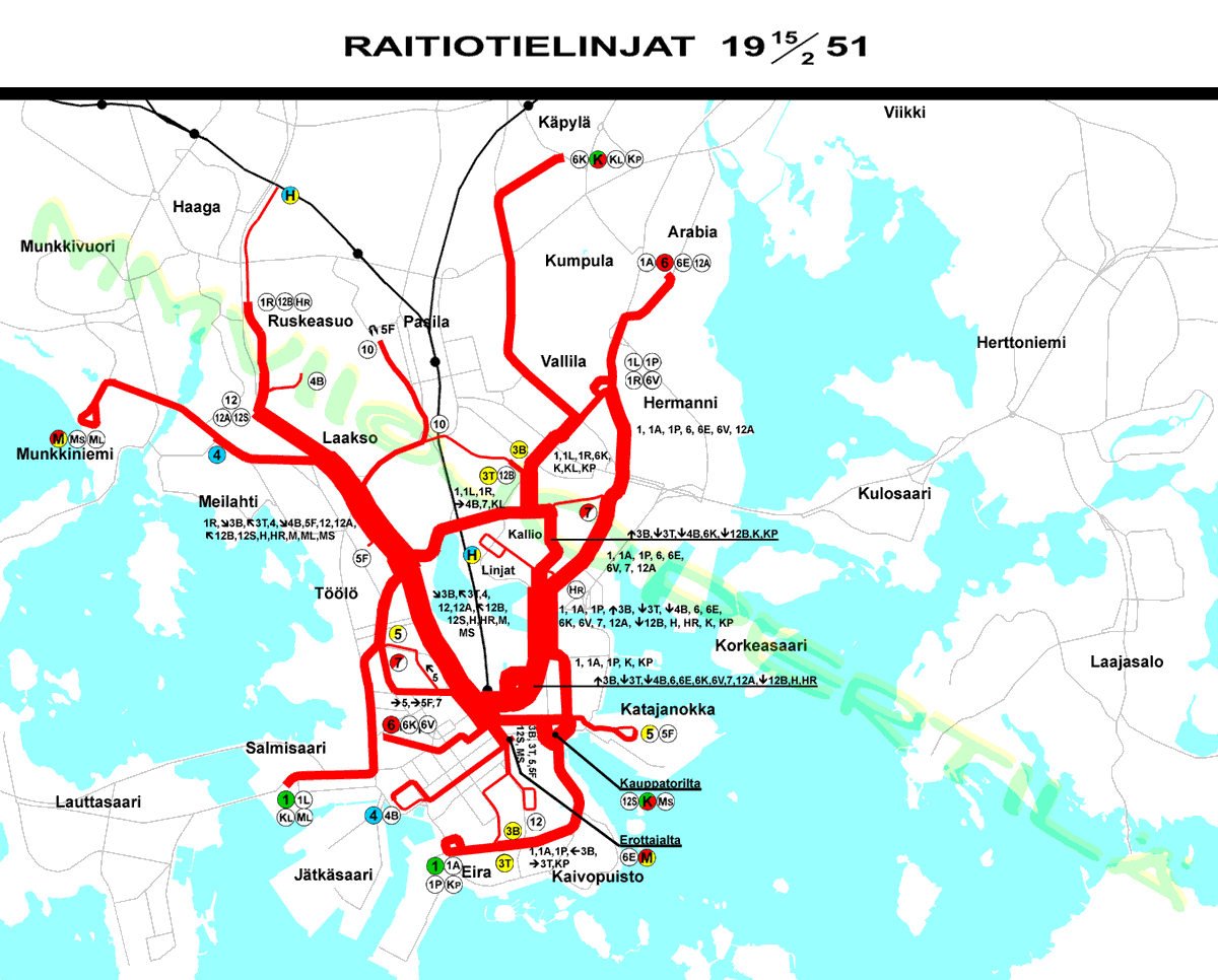 Linjat 15.2.1951